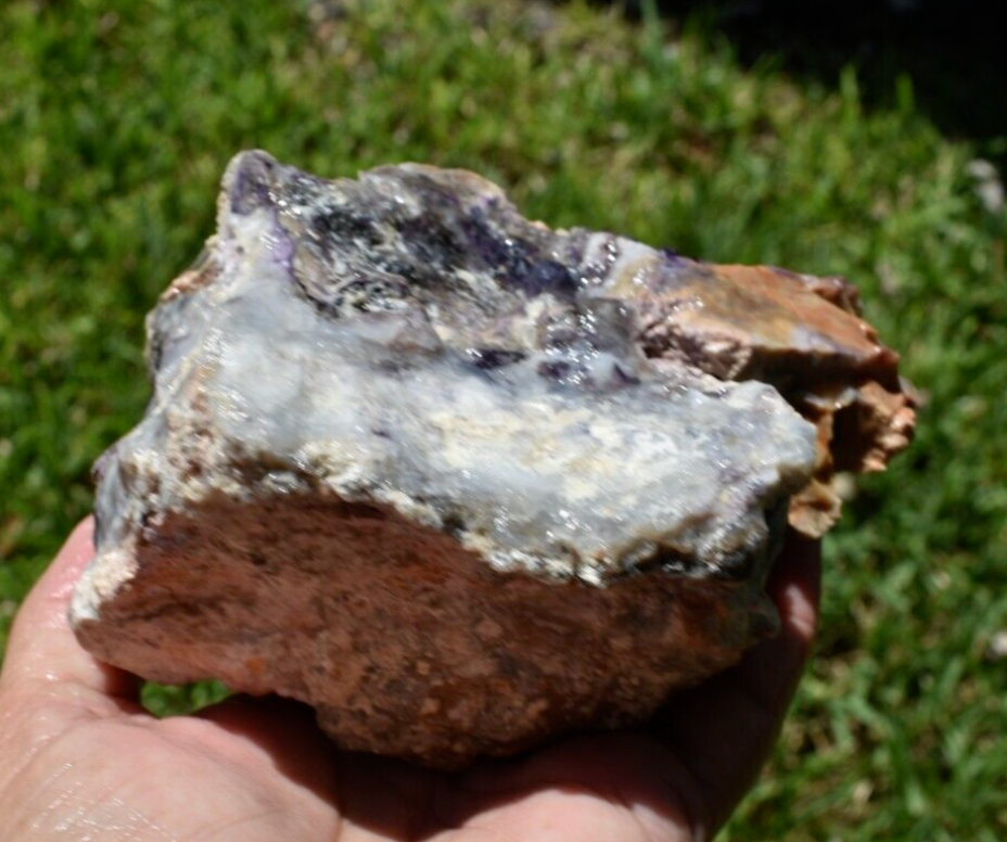 1.96 LB PURPLE TIFFANY STONE ROUGH, OPALIZED FLUORITE Utah (R-WEL)