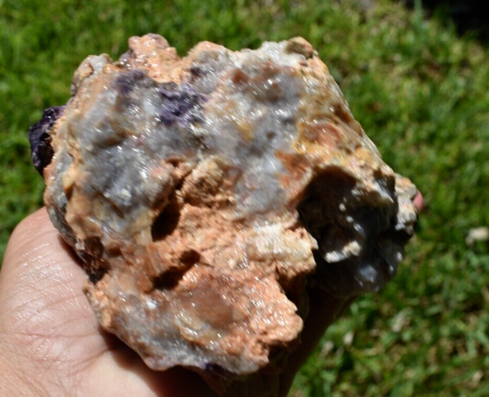 1.96 LB PURPLE TIFFANY STONE ROUGH, OPALIZED FLUORITE Utah (R-WEL)