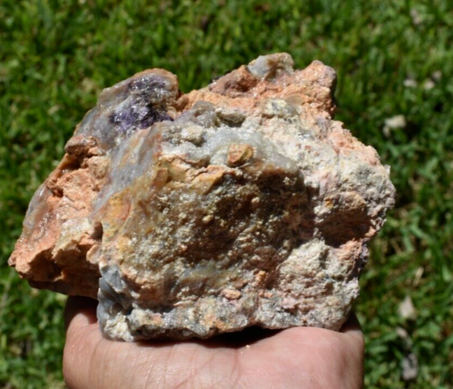 1.96 LB PURPLE TIFFANY STONE ROUGH, OPALIZED FLUORITE Utah (R-WEL)