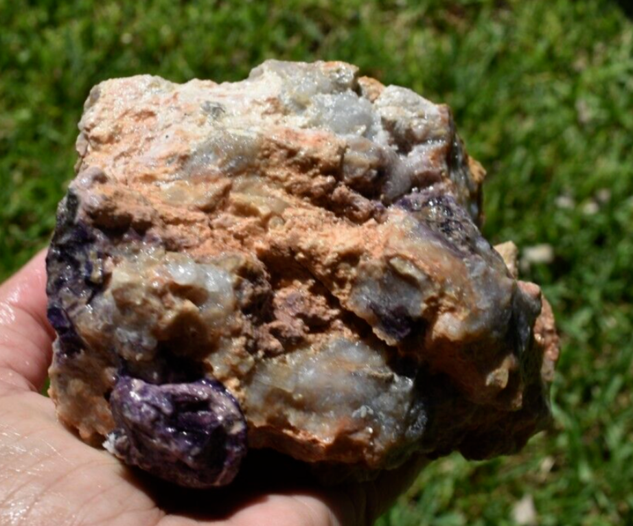 1.96 LB PURPLE TIFFANY STONE ROUGH, OPALIZED FLUORITE Utah (R-WEL)