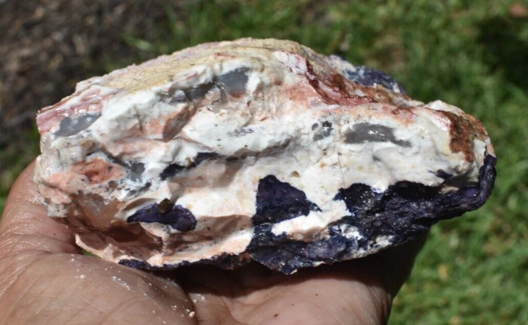 1.60 LB PURPLE TIFFANY STONE ROUGH, OPALIZED FLUORITE Utah (R-AIP)