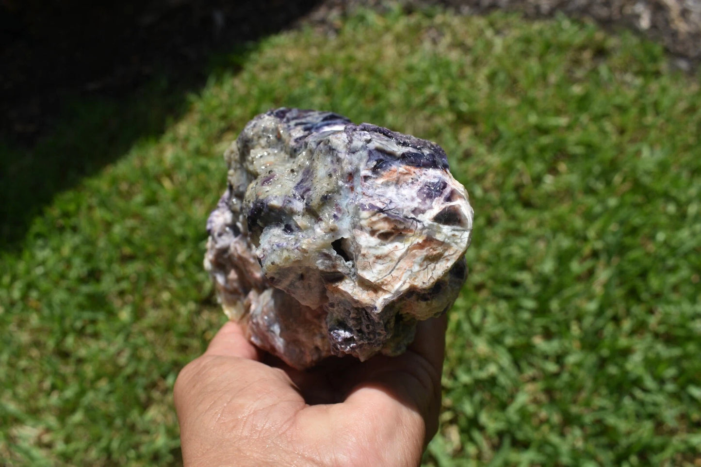 1.64 LB PURPLE TIFFANY STONE ROUGH, OPALIZED FLUORITE Utah (R-PLO)