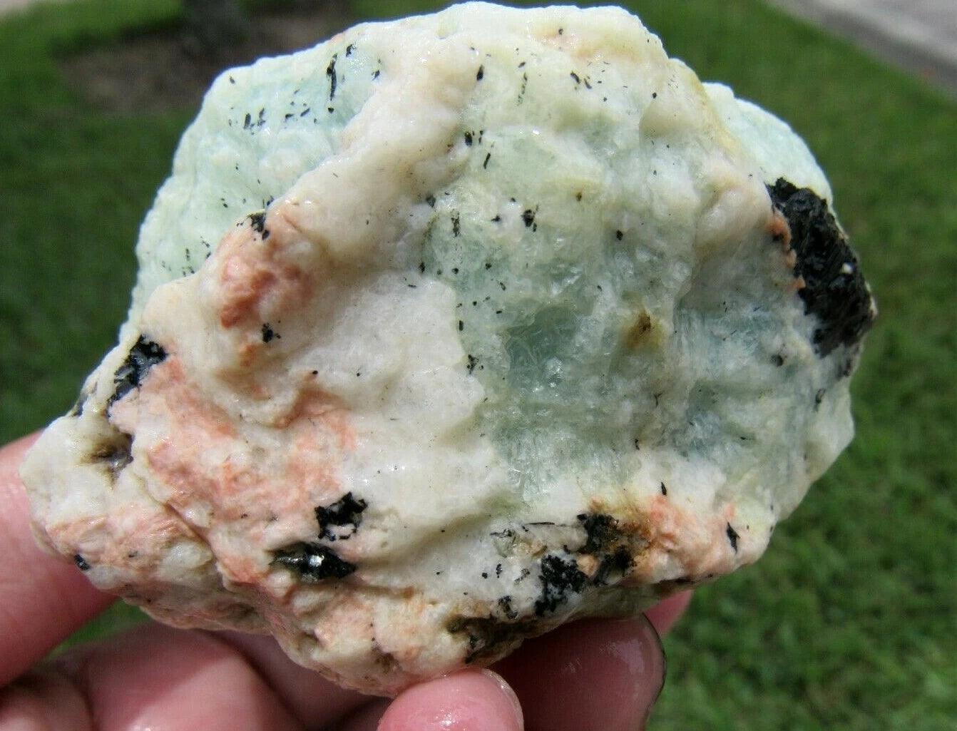 330 GM Brazilian Aquamarine Rough Stone Lapidary Specimen
