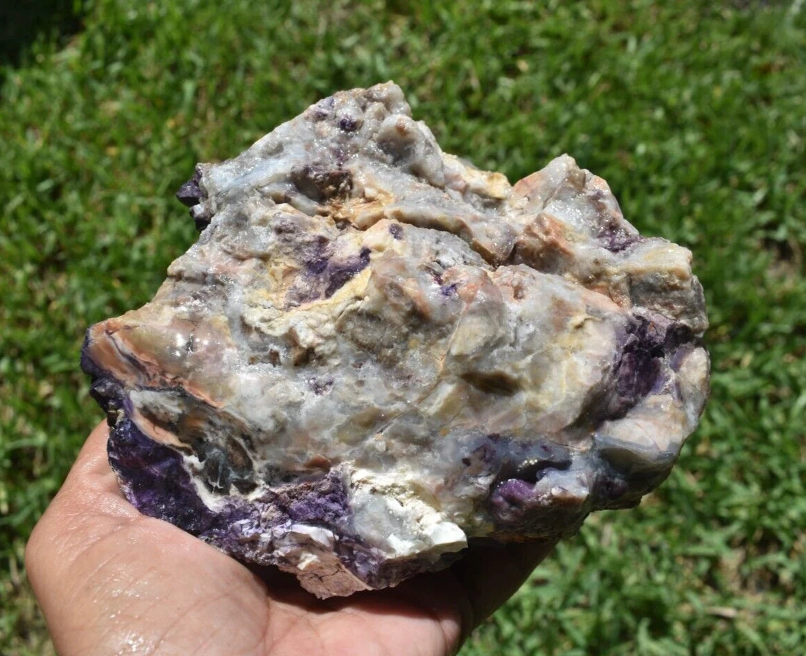 2.09 LB PURPLE TIFFANY STONE ROUGH, OPALIZED FLUORITE Utah (R-KKF)