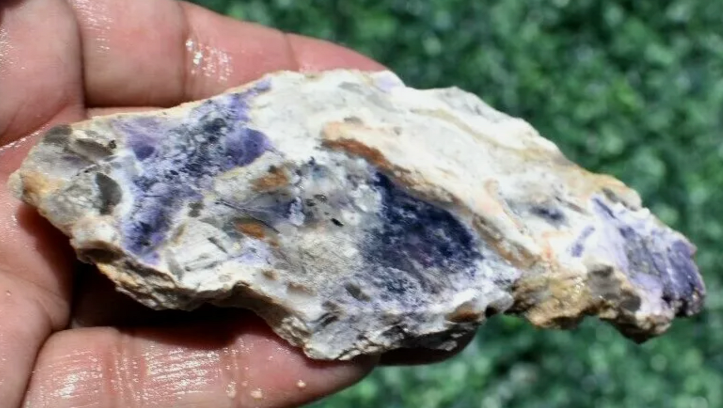 57 GM TIFFANY STONE Slab, BERTRANDITE, OPALIZED FLUORITE Utah (R-BVD)