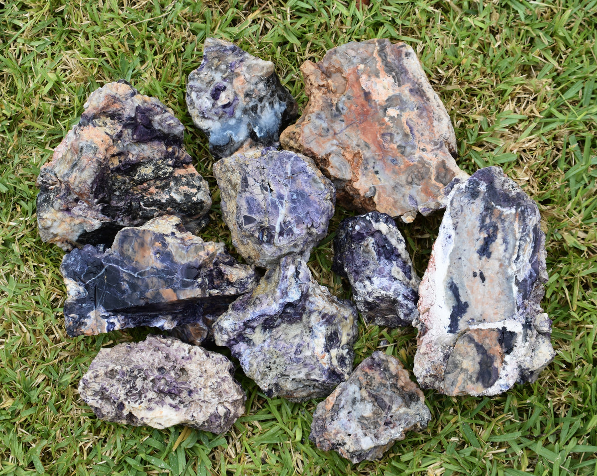 34.82 LB OPALIZED TIFFANY STONE ROUGH, Bertrandite, FLUORITE (4)
