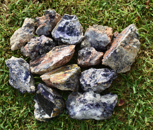 29.80 LB OPALIZED TIFFANY STONE ROUGH, Bertrandite, FLUORITE (3)