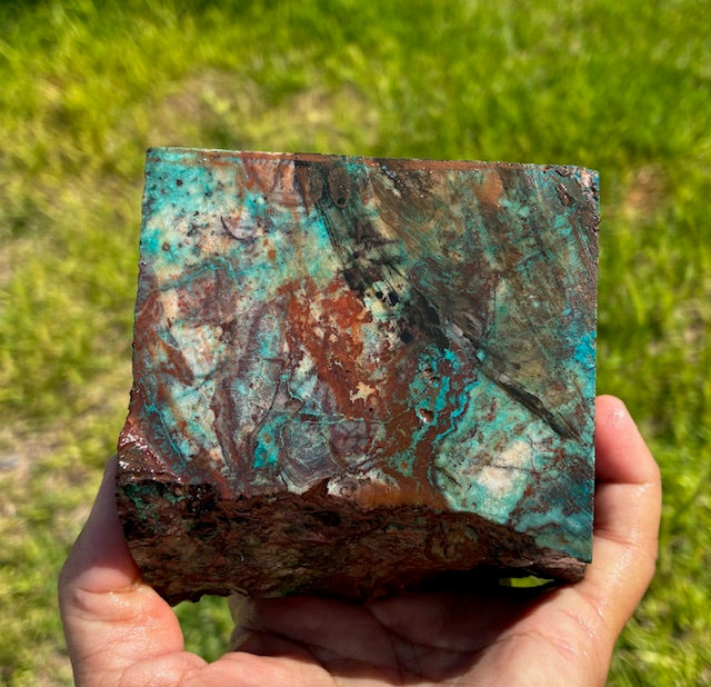 3.02 LB PERUVIAN Chrysocolla Rough Stone Lapidary (R-PPK)
