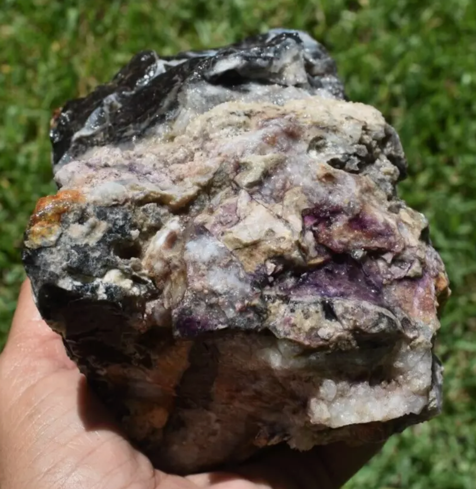 3.22 LB PURPLE TIFFANY STONE ROUGH, OPALIZED FLUORITE Utah (R-GDE)