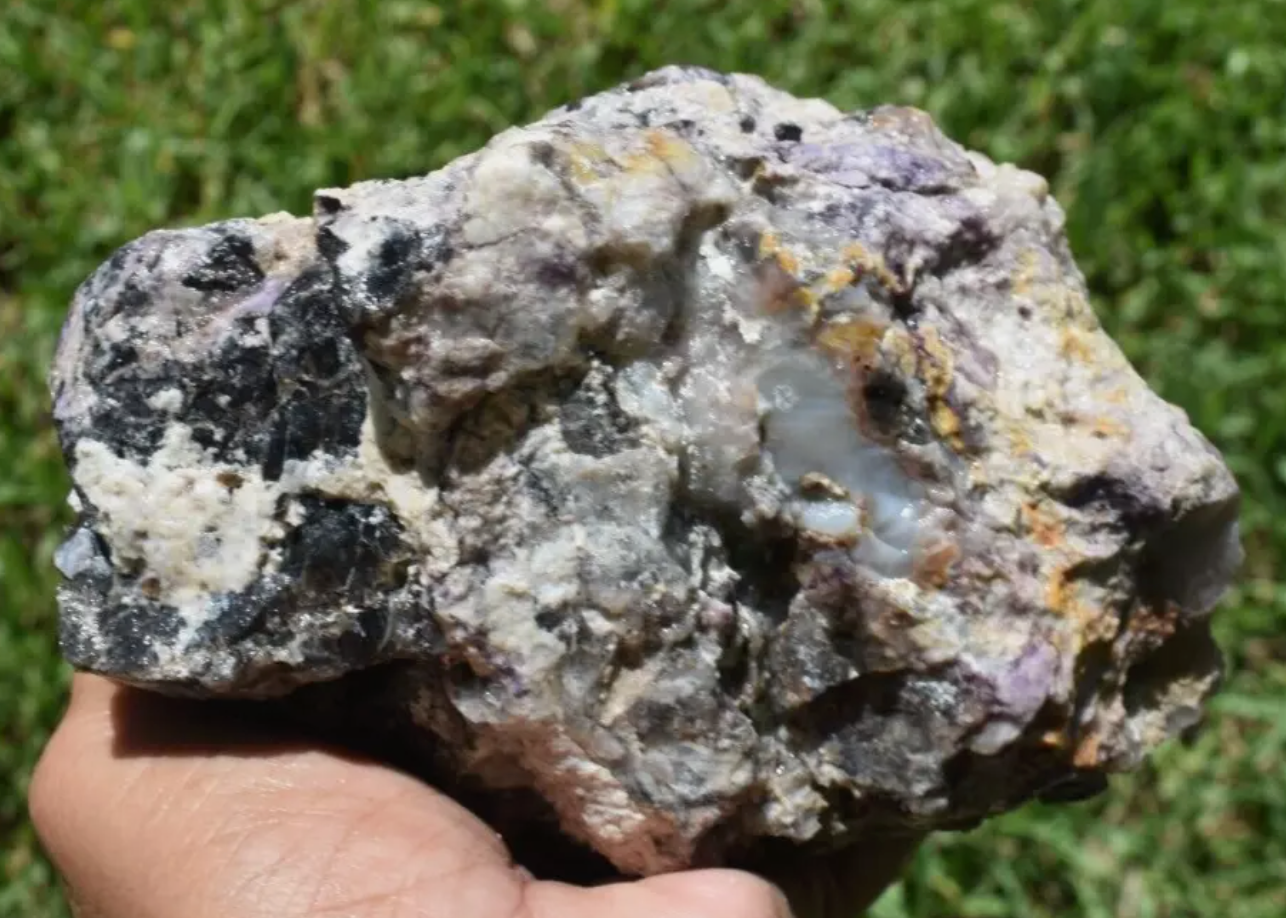 3.22 LB PURPLE TIFFANY STONE ROUGH, OPALIZED FLUORITE Utah (R-GDE)