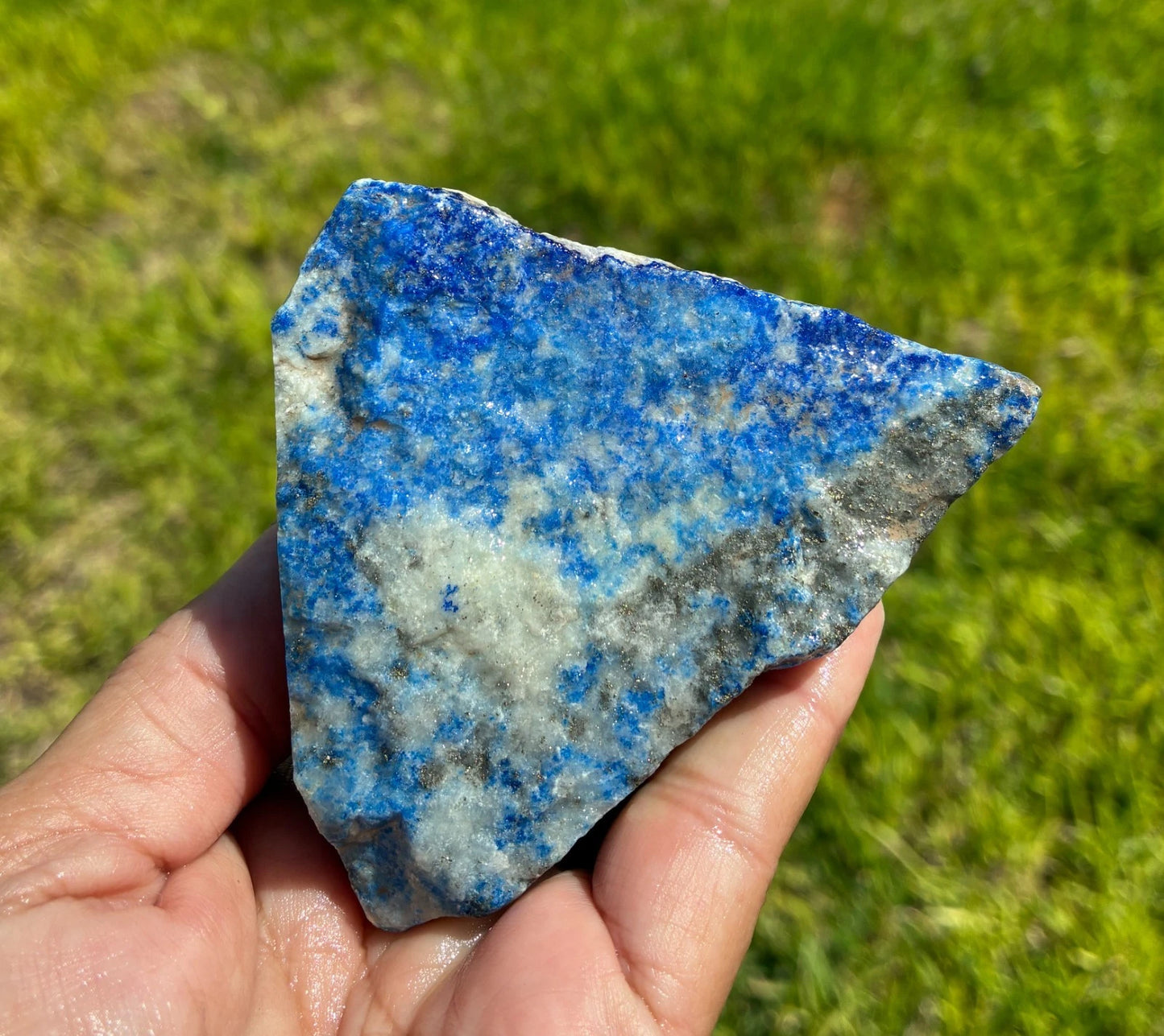 0.74 LB Lapis Lazuli/Pyrite Gemstones Minerals Specimens Rough (R-F9)