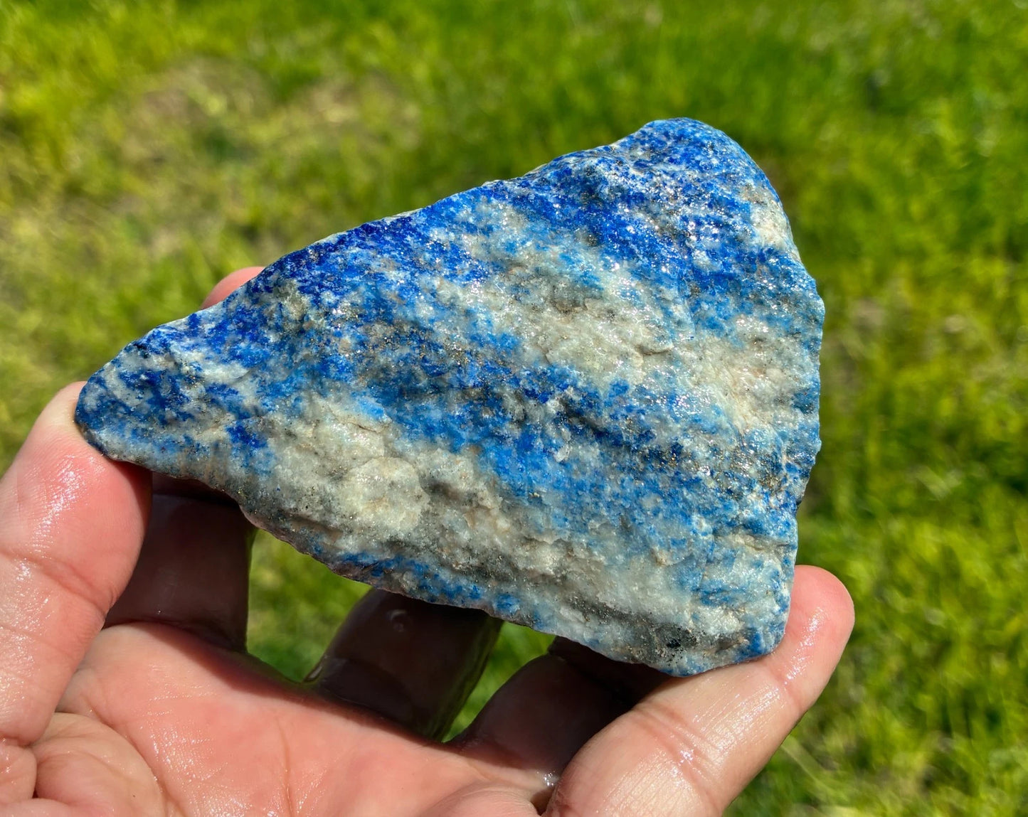 0.74 LB Lapis Lazuli/Pyrite Gemstones Minerals Specimens Rough (R-F9)