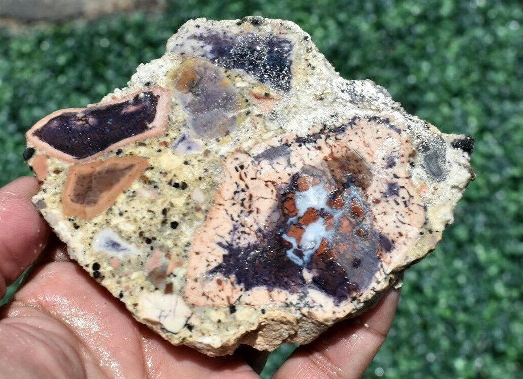 111 GM AA TIFFANY STONE Slab, BERTRANDITE, OPALIZED FLUORITE Utah (R-BG1)