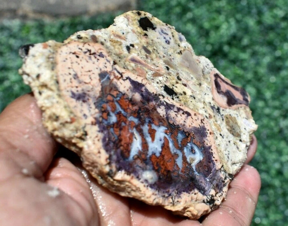 111 GM AA TIFFANY STONE Slab, BERTRANDITE, OPALIZED FLUORITE Utah (R-BG1)