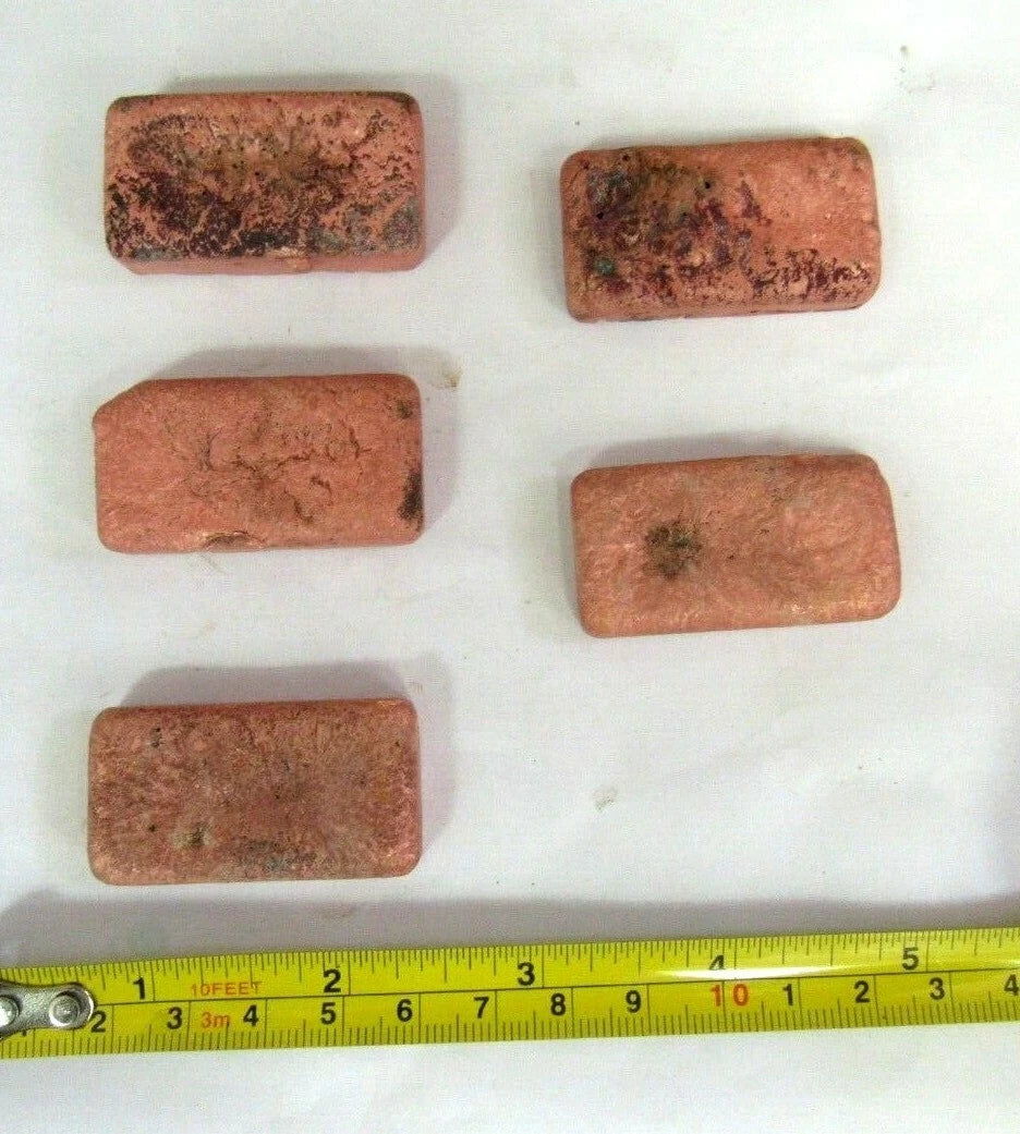 1.04 LB COPPER RETANGULE SOLID BLOCK BAR - 5 pieces (PURE) (R-7)