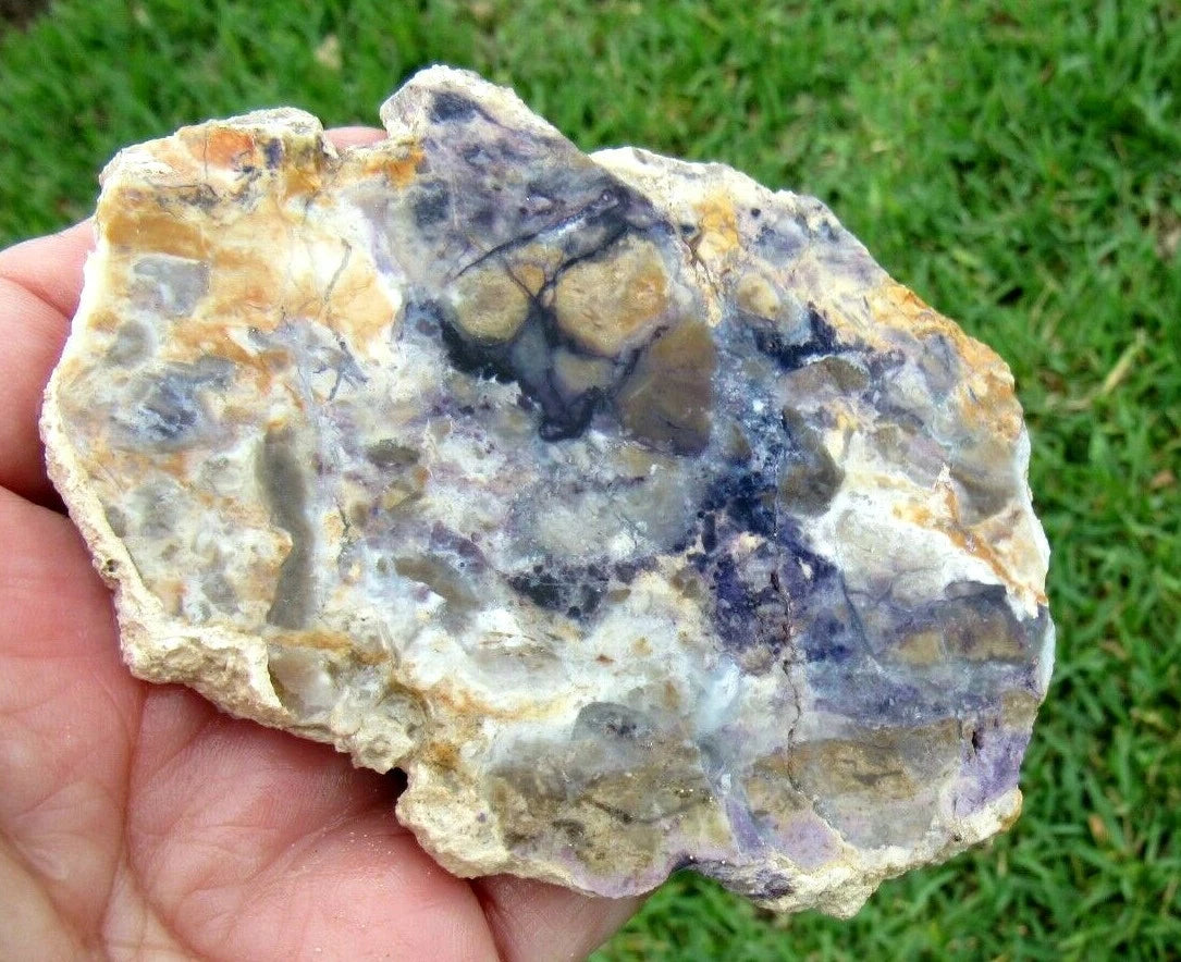 86 GM TIFFANY STONE Slab, BERTRANDITE, OPALIZED FLUORITE Utah (R-NB)