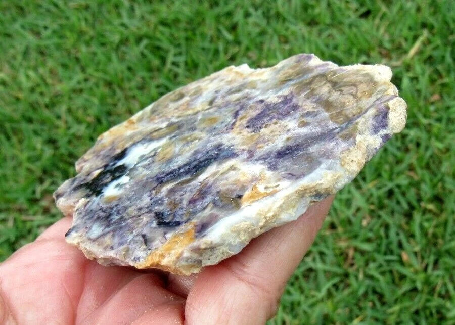 86 GM TIFFANY STONE Slab, BERTRANDITE, OPALIZED FLUORITE Utah (R-NB)
