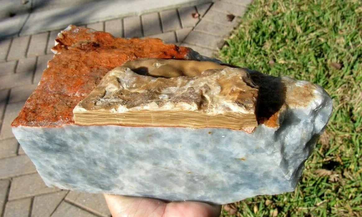 4.73  LB  Blue Calcite Rough specimen (S-AB)