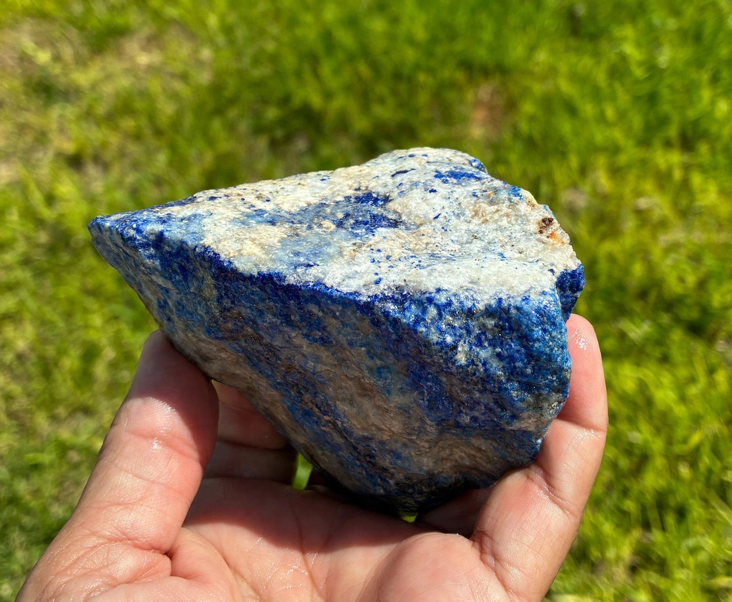 0.74 LB Lapis Lazuli/Pyrite Gemstones Minerals Specimens Rough (R-F9)