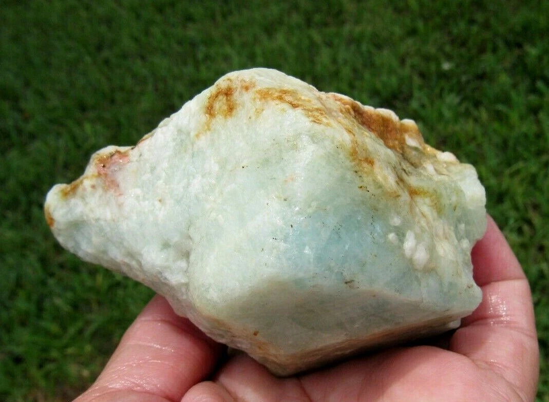 350 GM Brazilian Aquamarine Rough Stone Lapidary Specimen