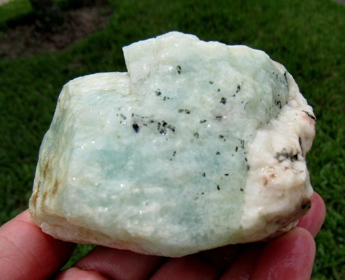 330 GM Brazilian Aquamarine Rough Stone Lapidary Specimen