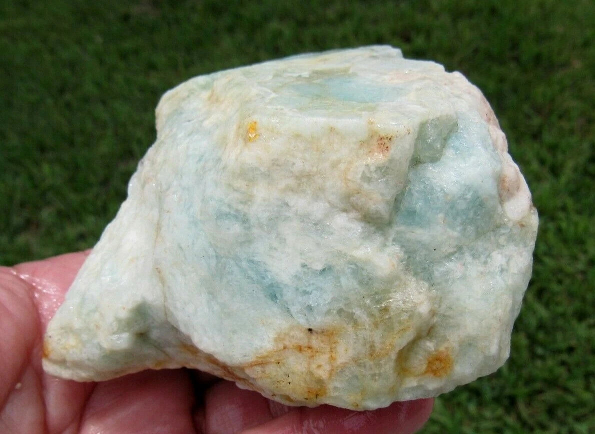 350 GM Brazilian Aquamarine Rough Stone Lapidary Specimen
