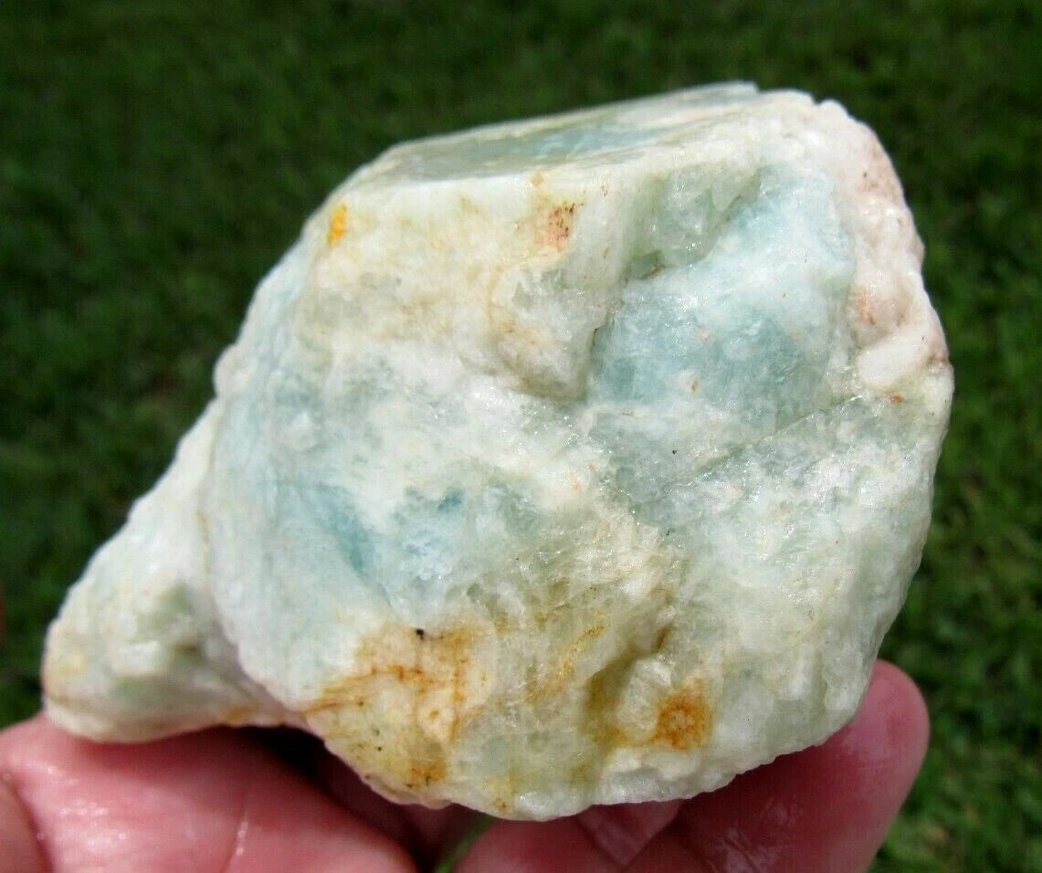 350 GM Brazilian Aquamarine Rough Stone Lapidary Specimen
