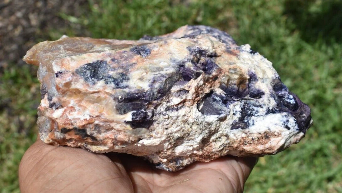 1.60 LB PURPLE TIFFANY STONE ROUGH, OPALIZED FLUORITE Utah (R-AIP)