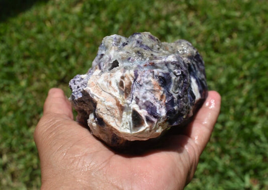 1.64 LB PURPLE TIFFANY STONE ROUGH, OPALIZED FLUORITE Utah (R-PLO)