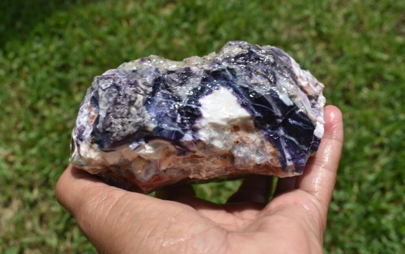 1.64 LB PURPLE TIFFANY STONE ROUGH, OPALIZED FLUORITE Utah (R-PLO)