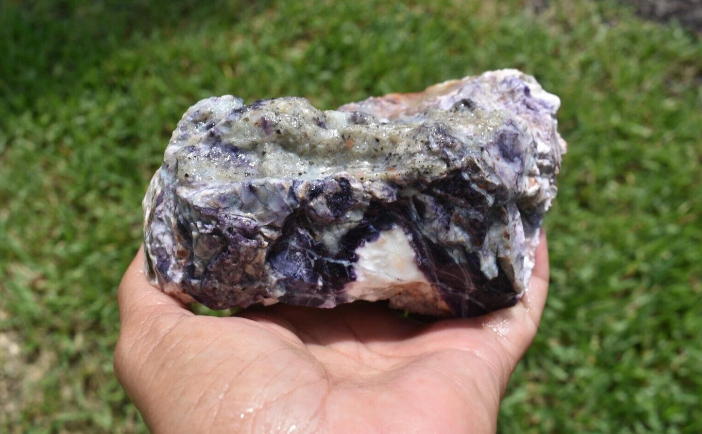 1.64 LB PURPLE TIFFANY STONE ROUGH, OPALIZED FLUORITE Utah (R-PLO)