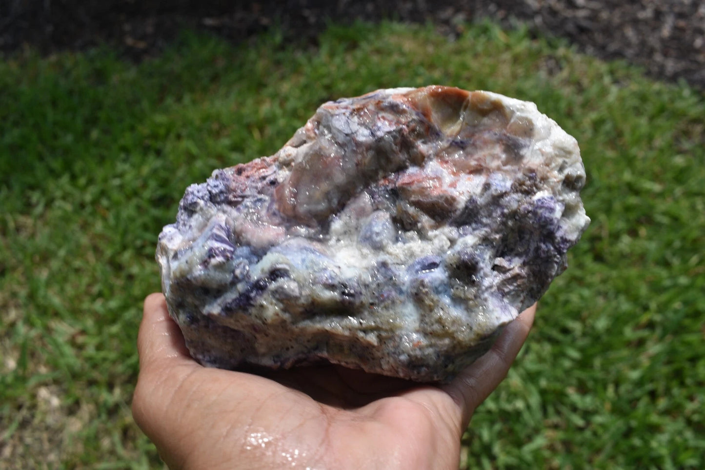 1.64 LB PURPLE TIFFANY STONE ROUGH, OPALIZED FLUORITE Utah (R-PLO)