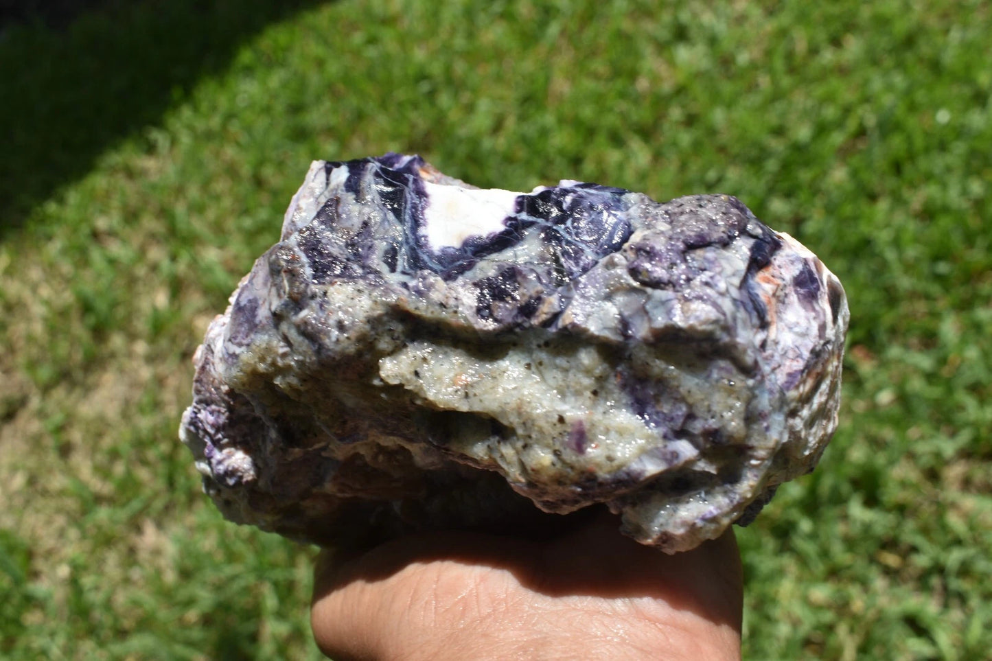 1.64 LB PURPLE TIFFANY STONE ROUGH, OPALIZED FLUORITE Utah (R-PLO)