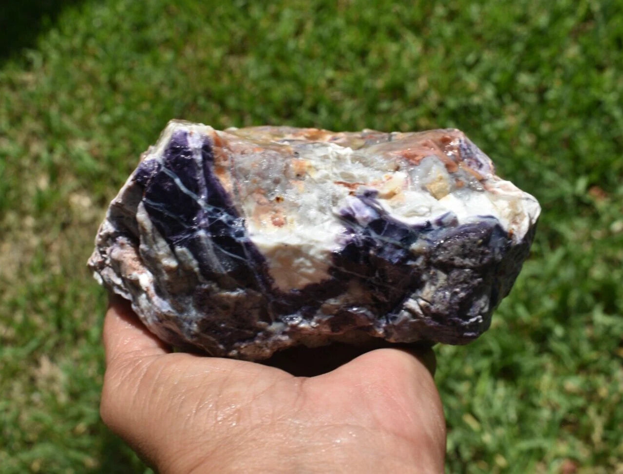 1.64 LB PURPLE TIFFANY STONE ROUGH, OPALIZED FLUORITE Utah (R-PLO)