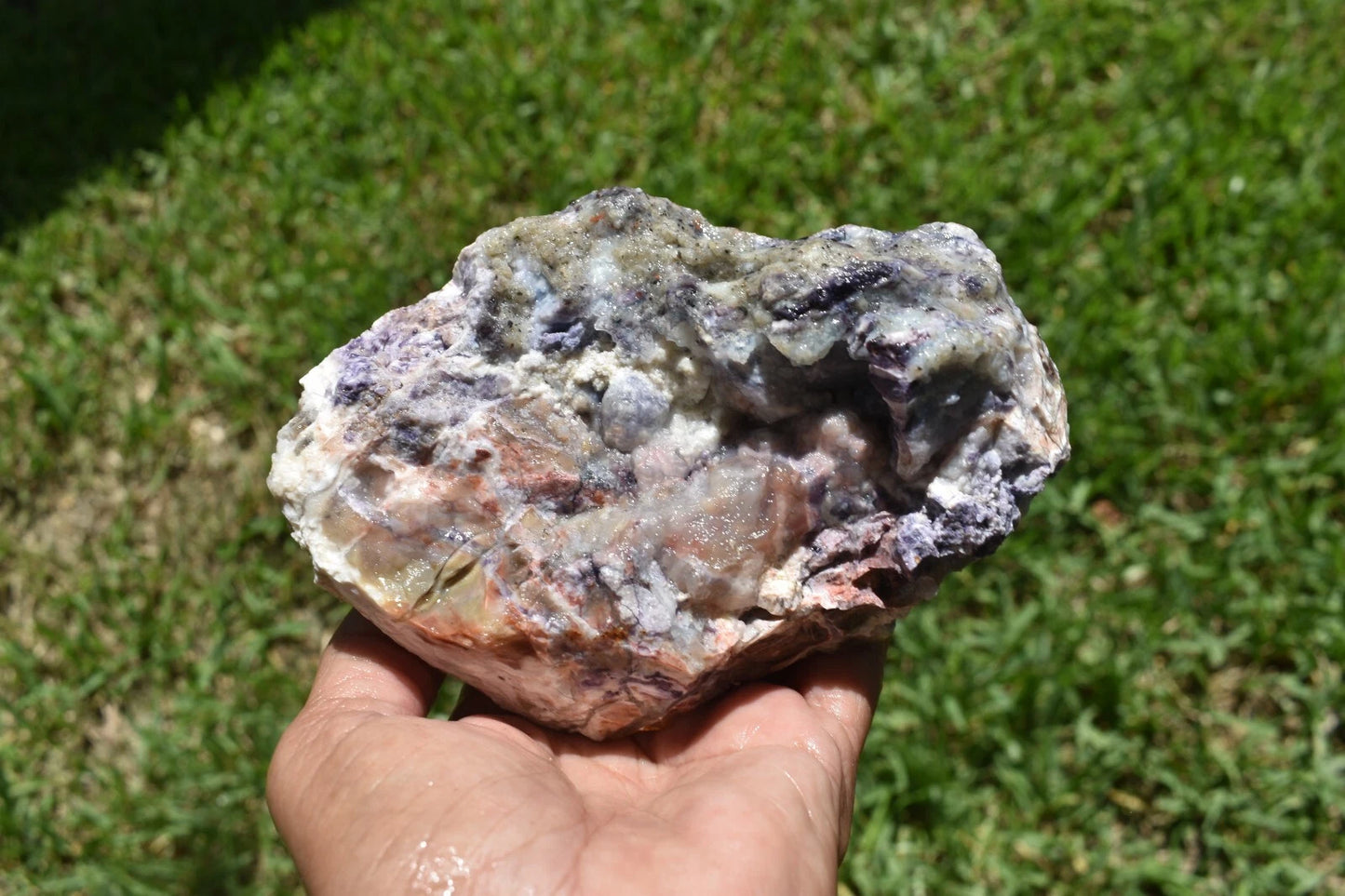 1.64 LB PURPLE TIFFANY STONE ROUGH, OPALIZED FLUORITE Utah (R-PLO)