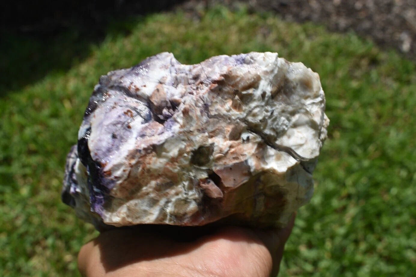 1.64 LB PURPLE TIFFANY STONE ROUGH, OPALIZED FLUORITE Utah (R-PLO)