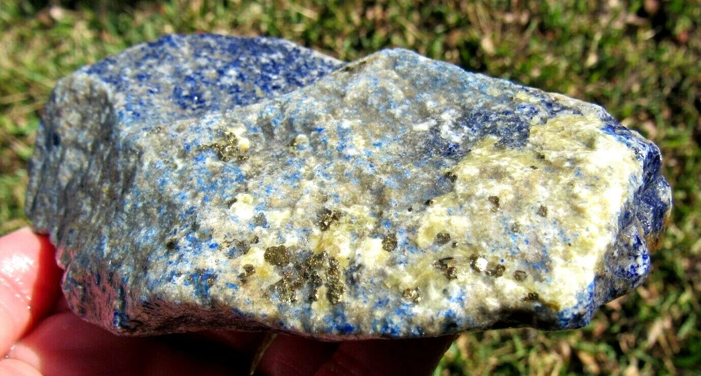 0.80 LB AAA Lapis Lazuli/PyriteGemstones Minerals Specimens Rough (R-EP)