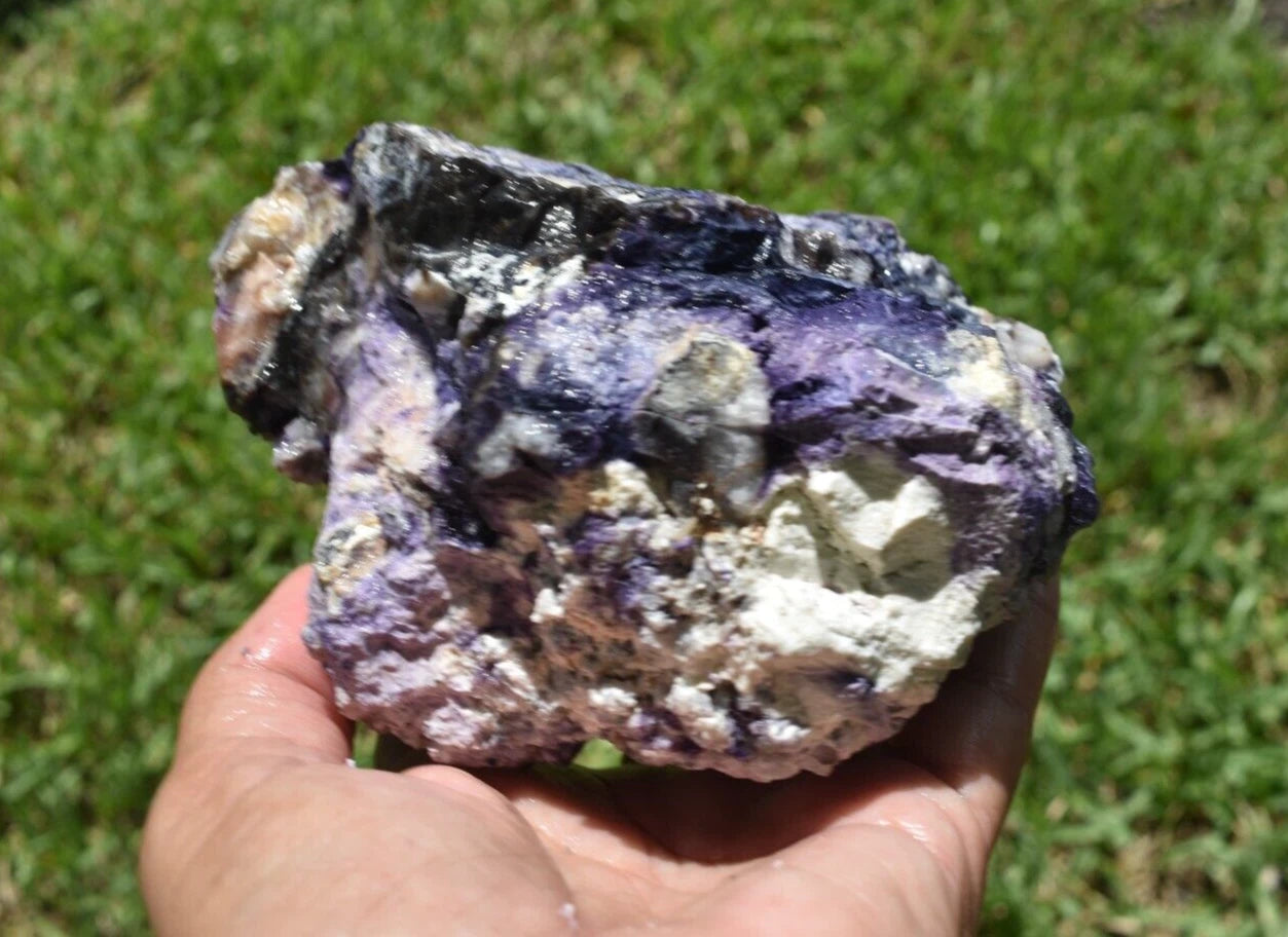 1.92 LB PURPLE TIFFANY STONE ROUGH, OPALIZED FLUORITE Utah (R-GSD)