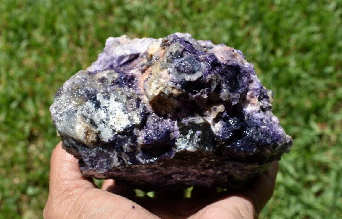 1.92 LB PURPLE TIFFANY STONE ROUGH, OPALIZED FLUORITE Utah (R-GSD)