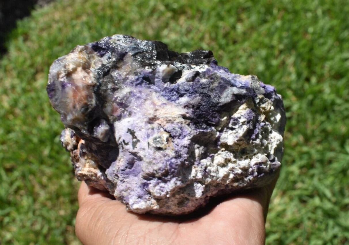 1.92 LB PURPLE TIFFANY STONE ROUGH, OPALIZED FLUORITE Utah (R-GSD)