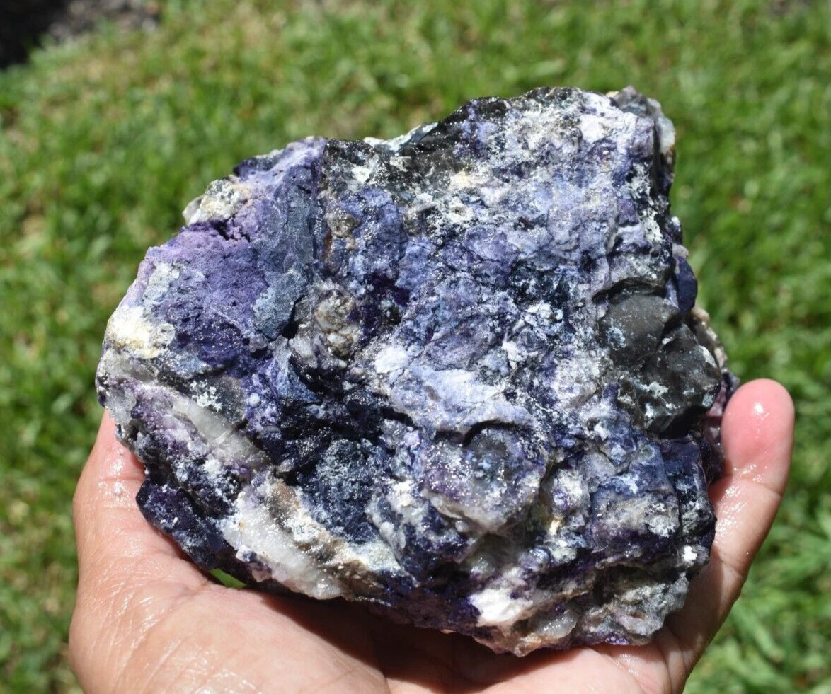 1.92 LB PURPLE TIFFANY STONE ROUGH, OPALIZED FLUORITE Utah (R-GSD)