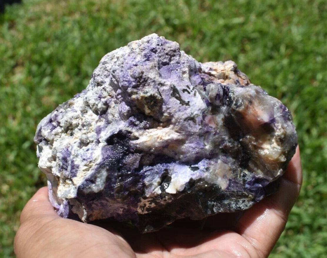 1.92 LB PURPLE TIFFANY STONE ROUGH, OPALIZED FLUORITE Utah (R-GSD)