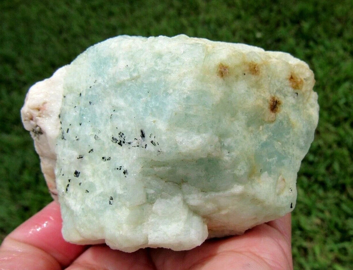 330 GM Brazilian Aquamarine Rough Stone Lapidary Specimen