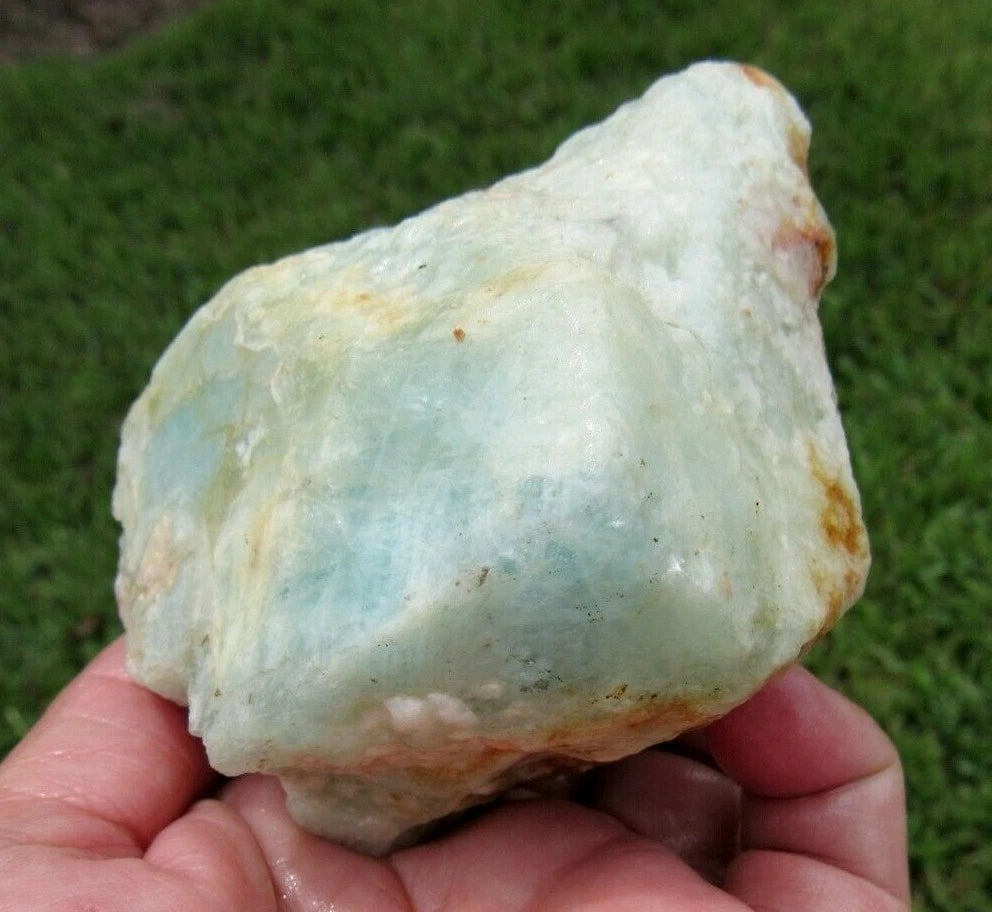 350 GM Brazilian Aquamarine Rough Stone Lapidary Specimen