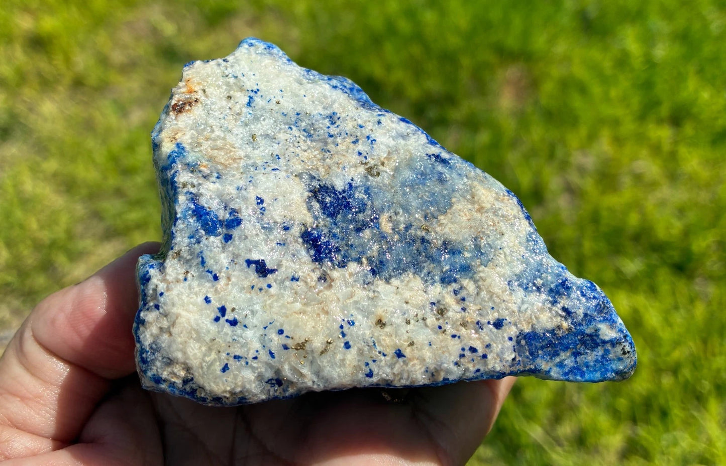 0.74 LB Lapis Lazuli/Pyrite Gemstones Minerals Specimens Rough (R-F9)