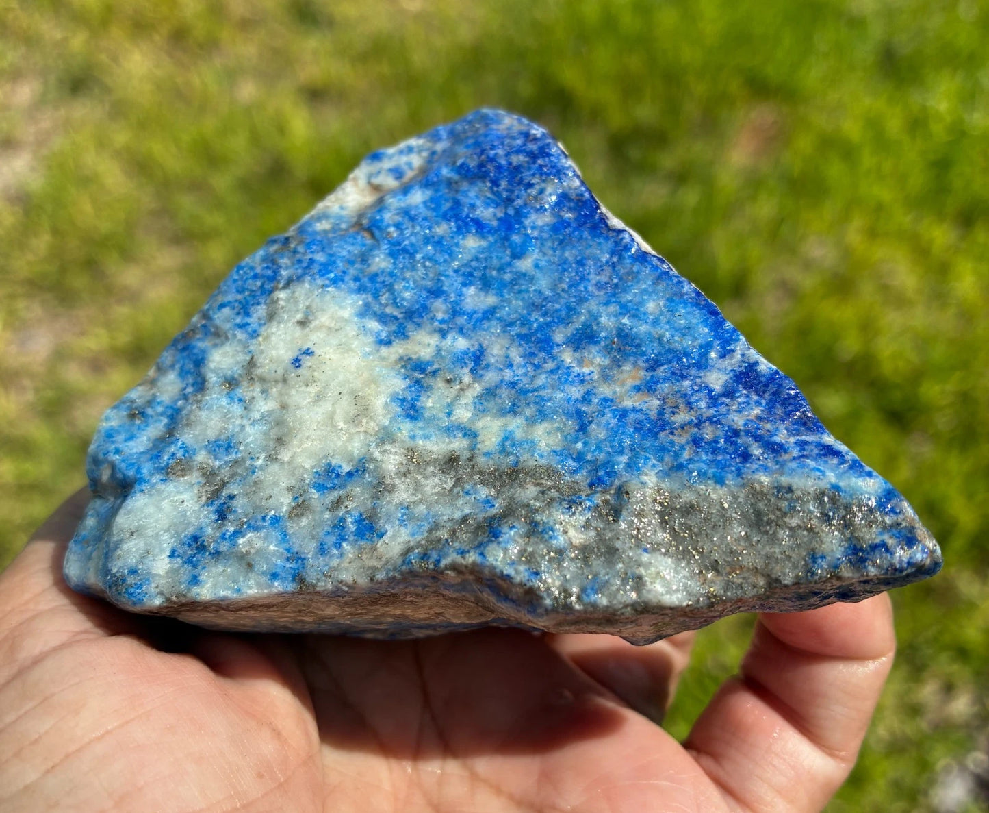 0.74 LB Lapis Lazuli/Pyrite Gemstones Minerals Specimens Rough (R-F9)