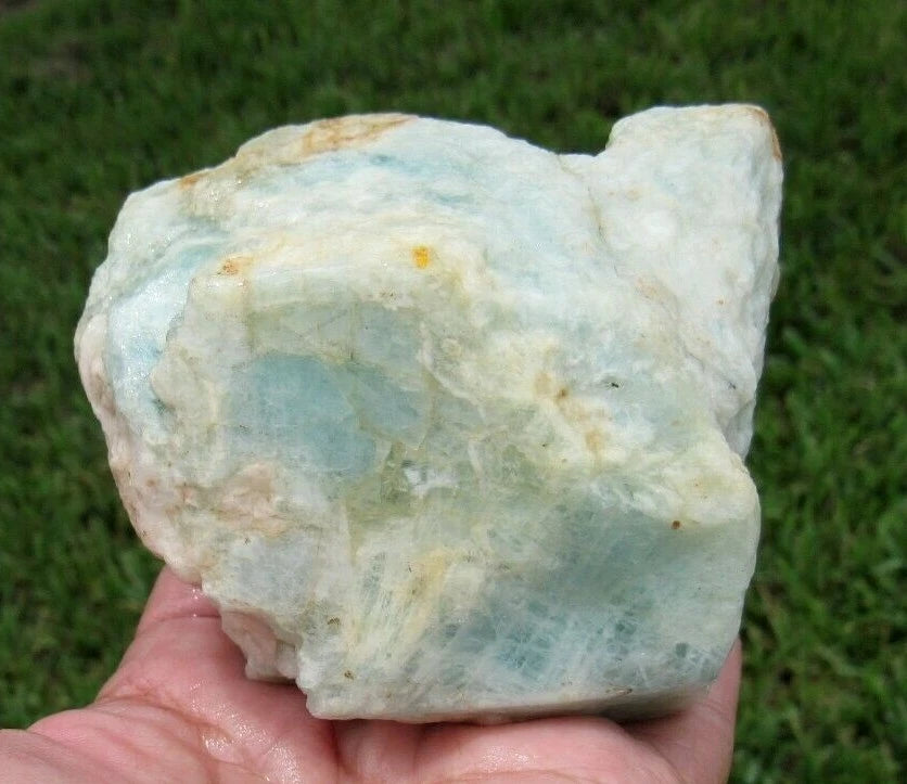350 GM Brazilian Aquamarine Rough Stone Lapidary Specimen